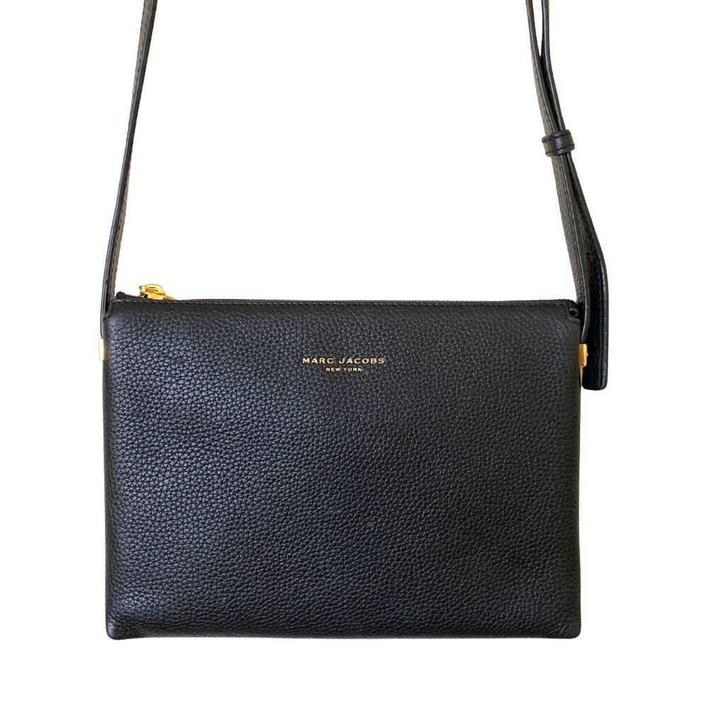 Marc Jacobs Black Pebbled Leather Crossbody with Adjustable  Strap Small - Picture 3 of 13